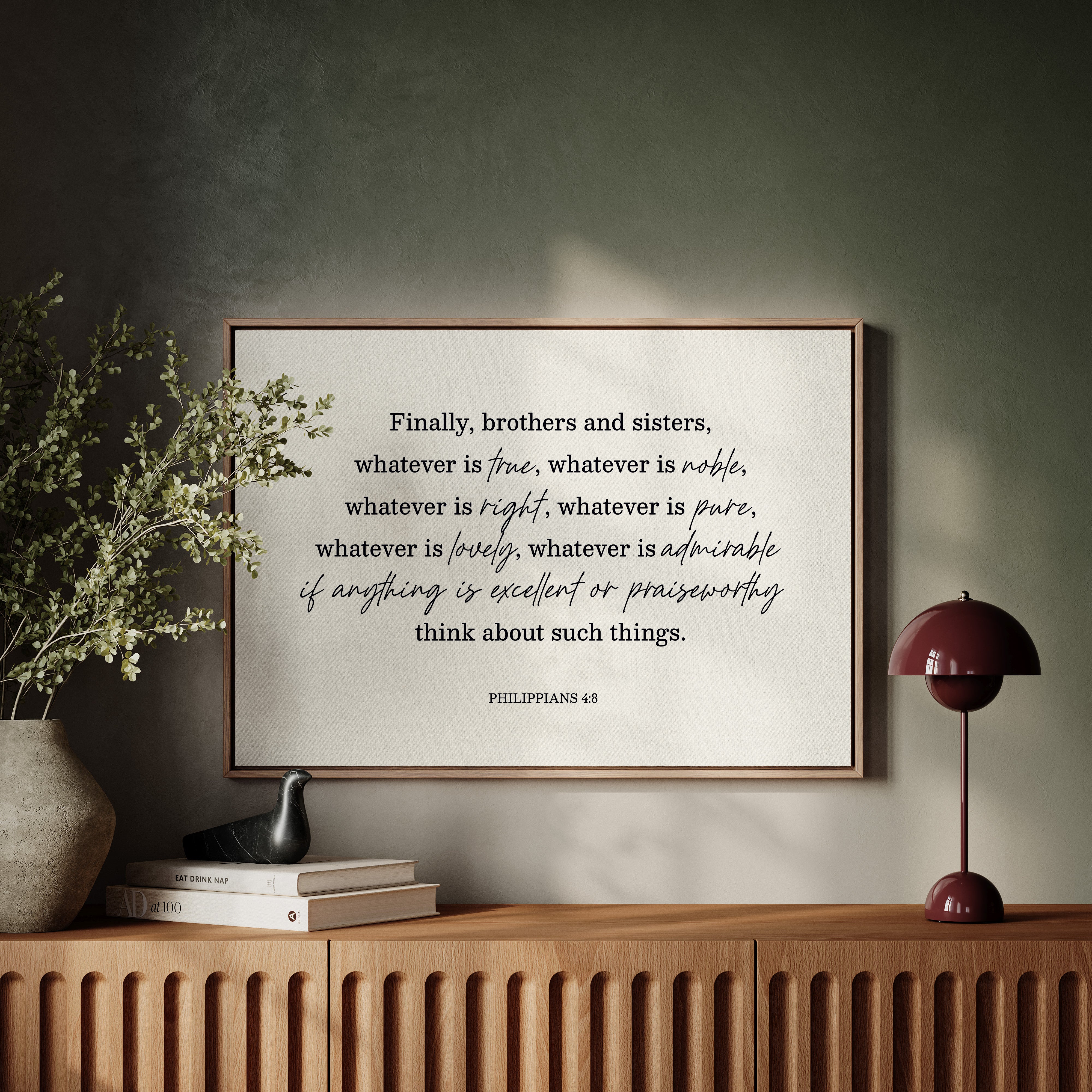 Think on These Things Philippians 4:8 Print