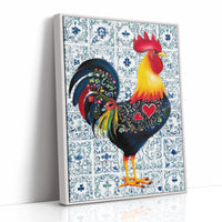Morning Rooster Meets Portuguese Tiles