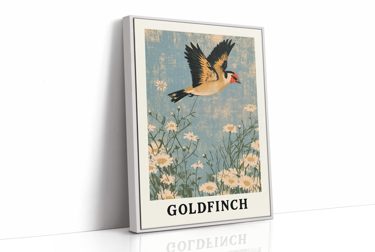 Goldfinch Over Daisy Fields