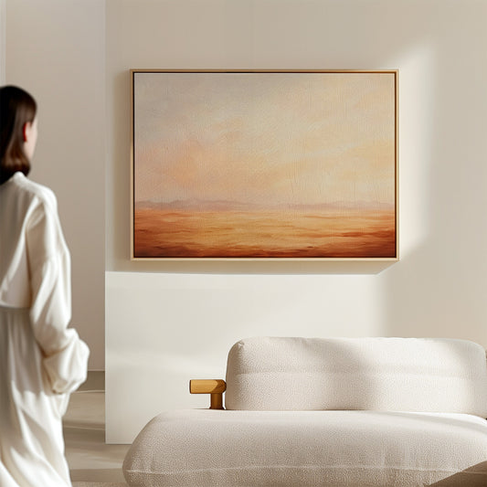 Golden Haze Over Desert Silence