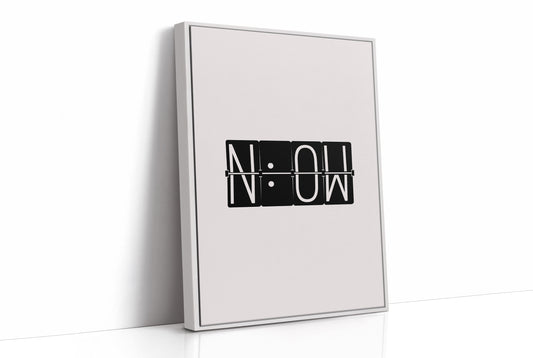 Now Flip Clock Minimal Typography