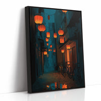 Lanterns Glow Where Bicycles Sleep
