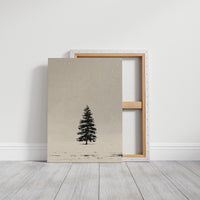 Solitary Pine in Snowfall