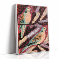 Turtle Doves in Winter Pine