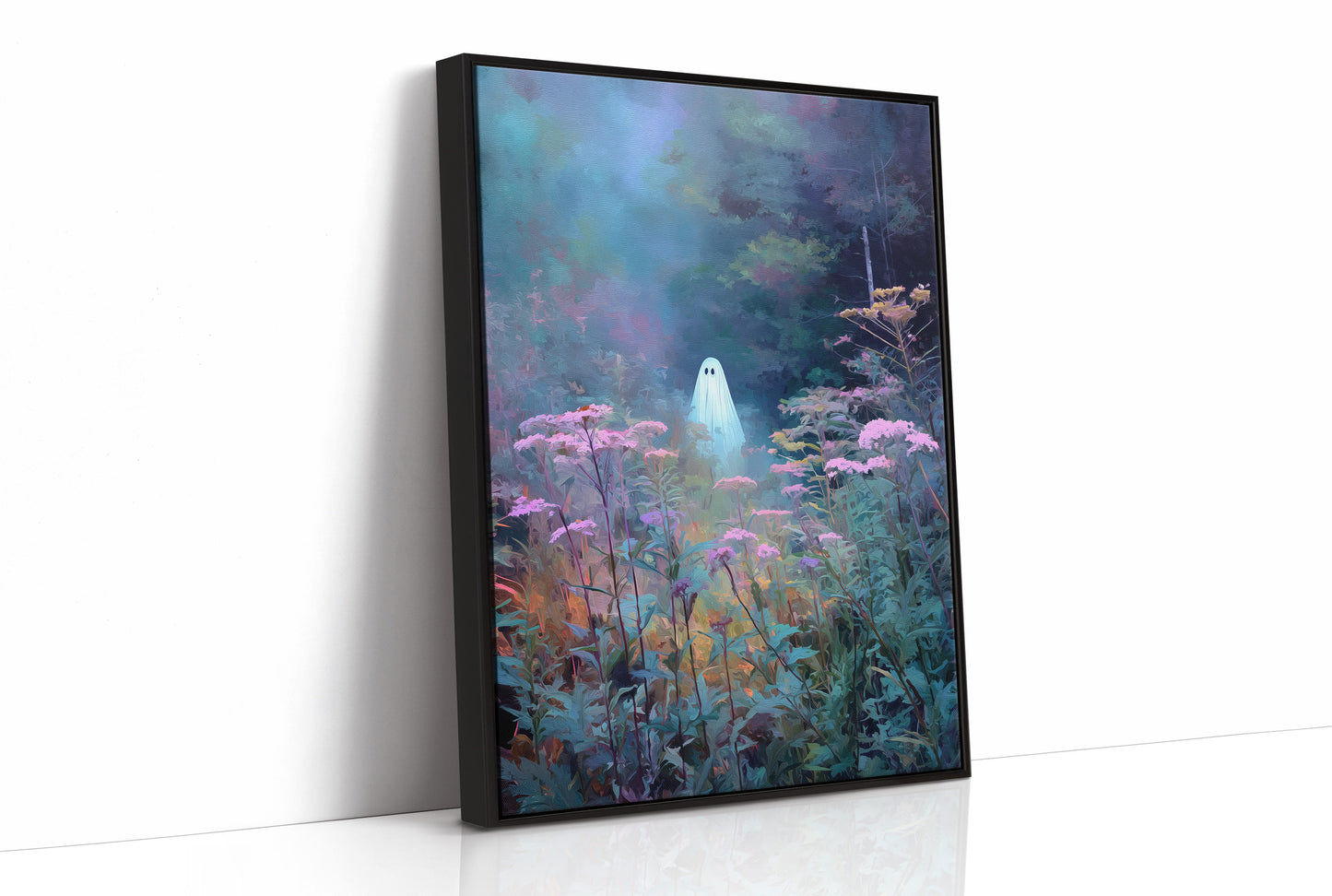 Midnight Bloom Meets Spectral Visitor