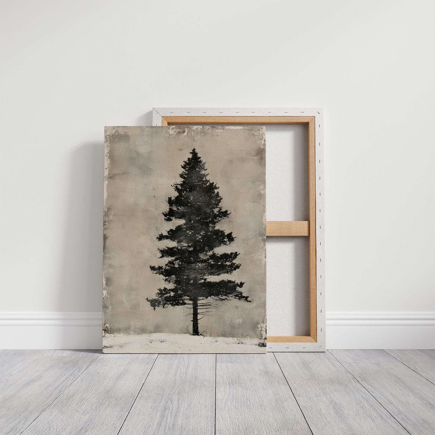 Weathered Pine, Aged Canvas