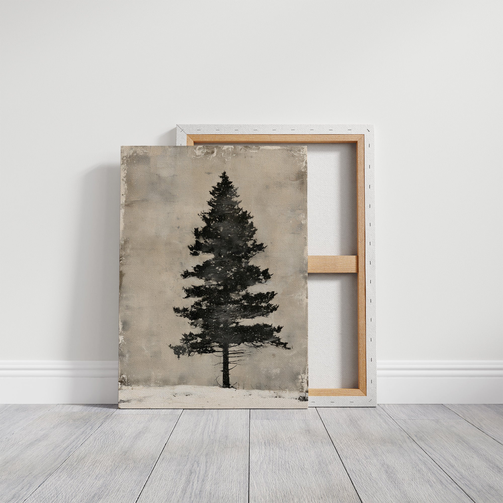Weathered Pine, Aged Canvas