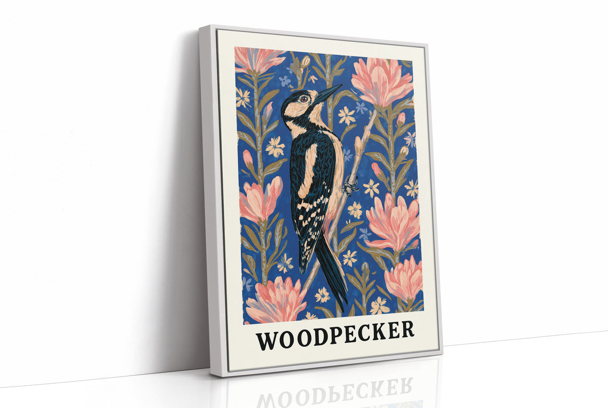 Woodpecker in Coral Blossom