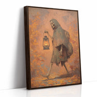 Ancient Guide With Golden Lamp
