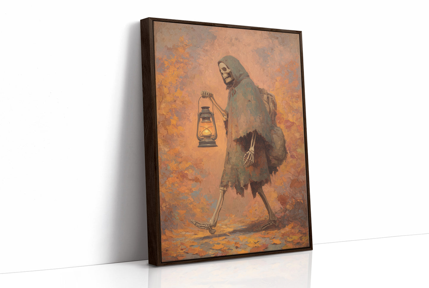 Ancient Guide With Golden Lamp