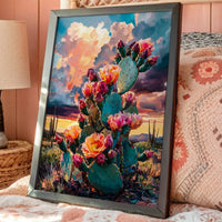 Desert Blooms Dance Against Thunder