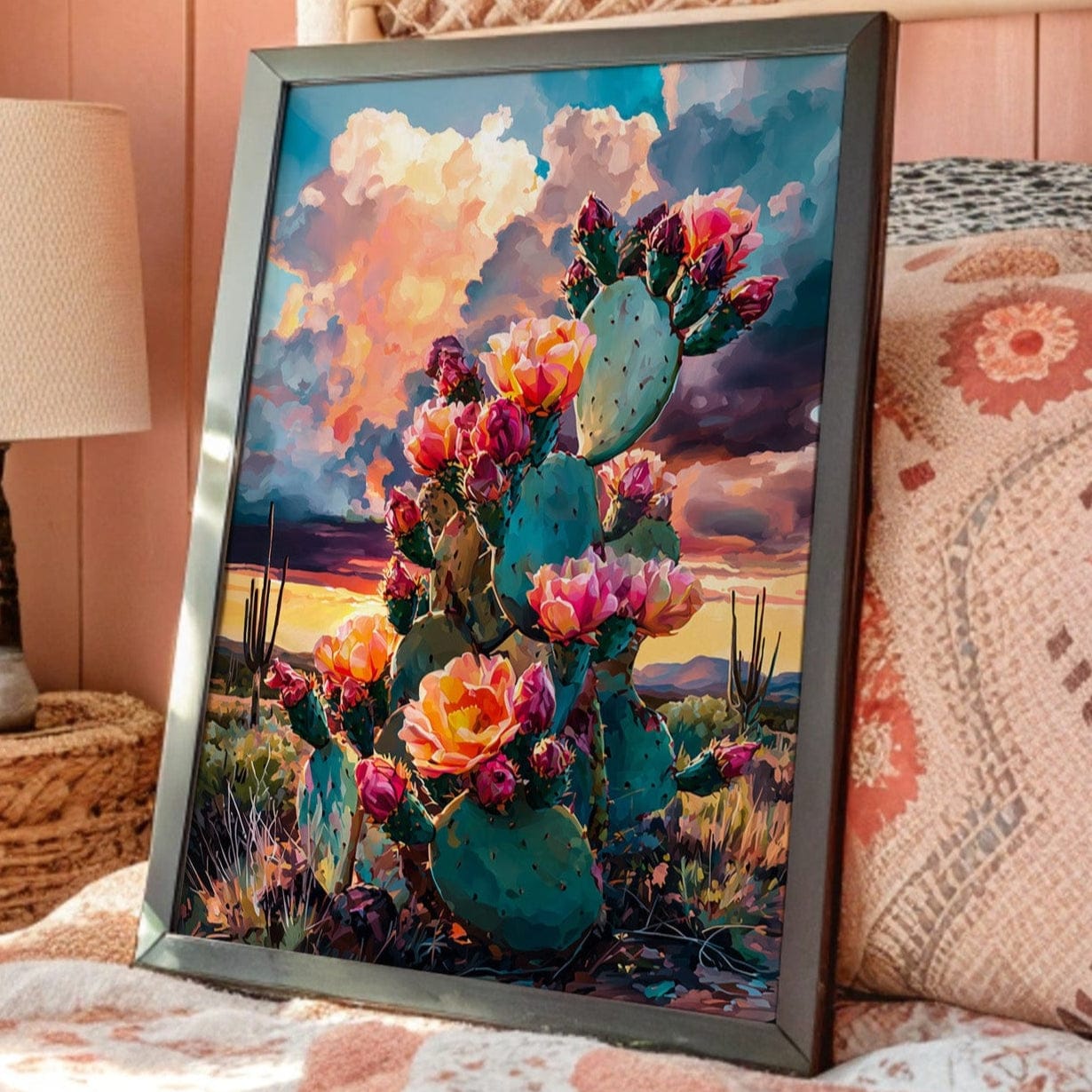 Desert Blooms Dance Against Thunder