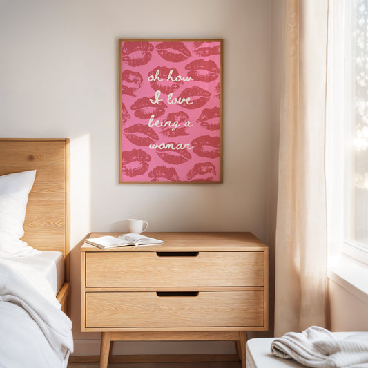 Pink Kisses Paint Sweet Messages