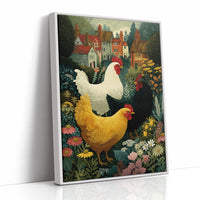 Three Hens and a Cottage Garden