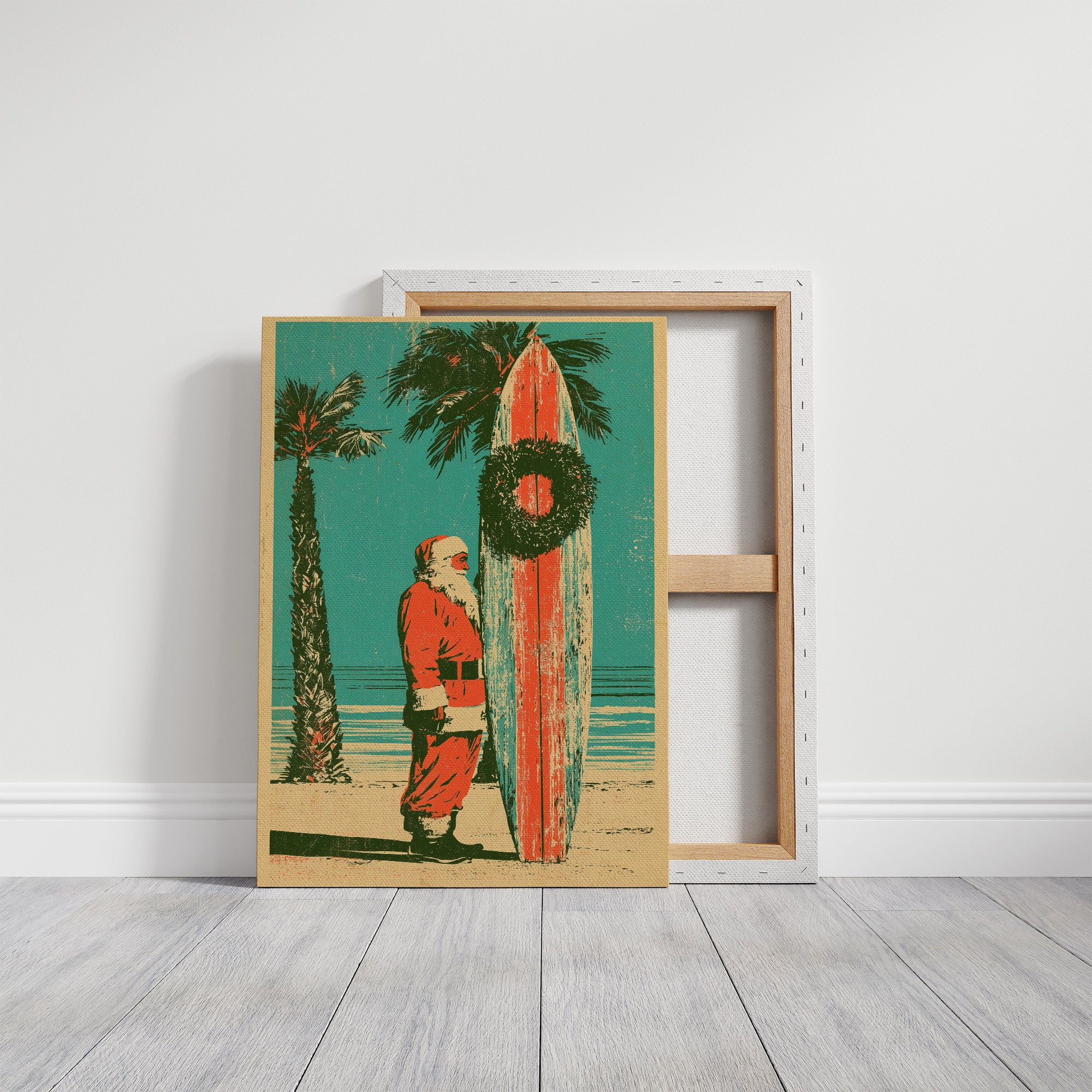 Surfboard Santa, Coastal Christmas
