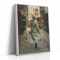 Cobblestone Journey Through Autumn Light