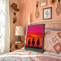 Sunset Calls Three Riders Home