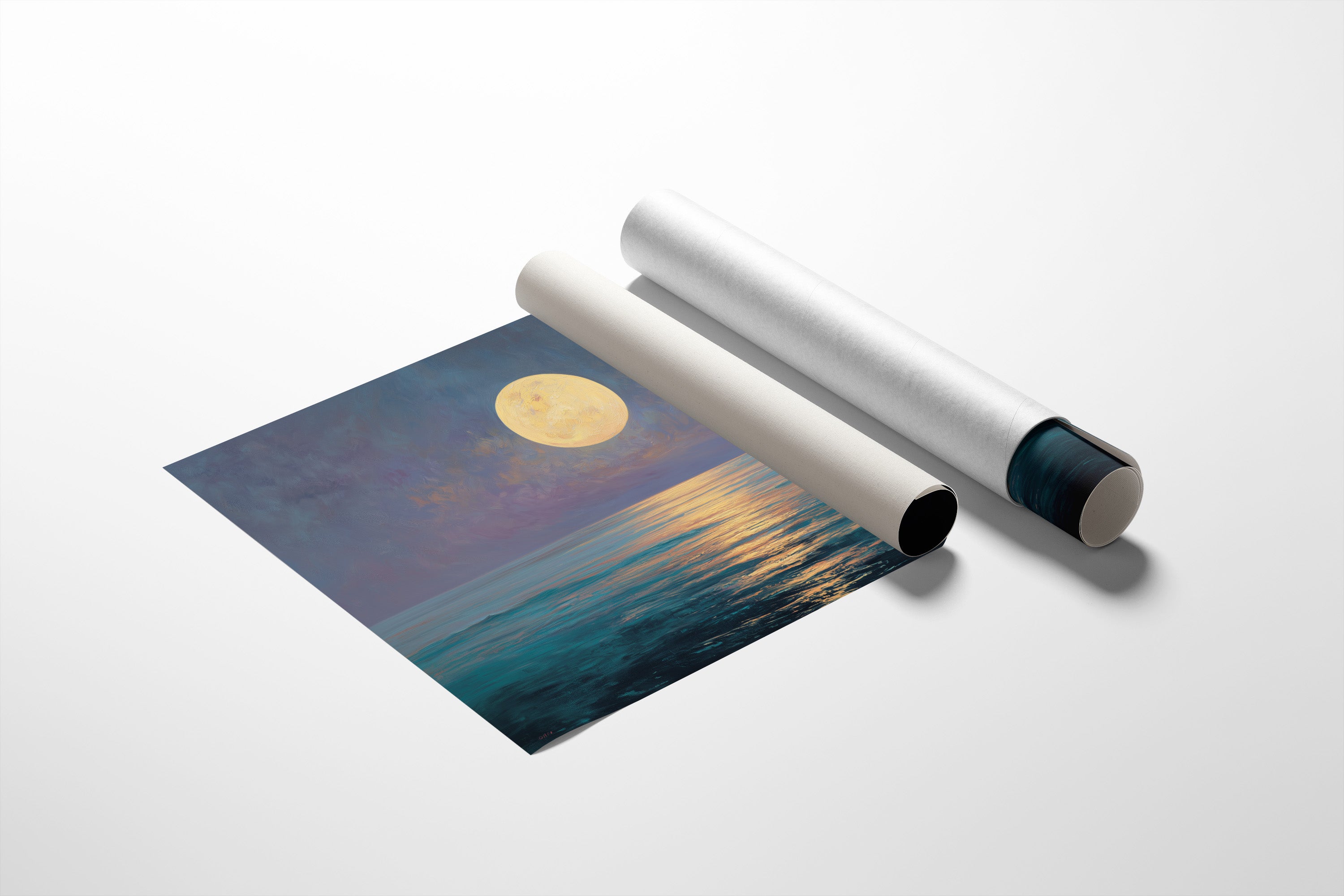 Full Moon Paints Ocean Gold