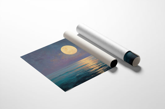 Full Moon Paints Ocean Gold