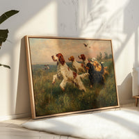 Hunting Dogs Chase Morning Flight