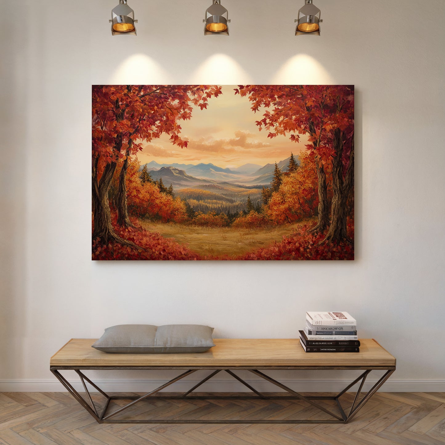 Autumn Maples Frame Mountain Gold