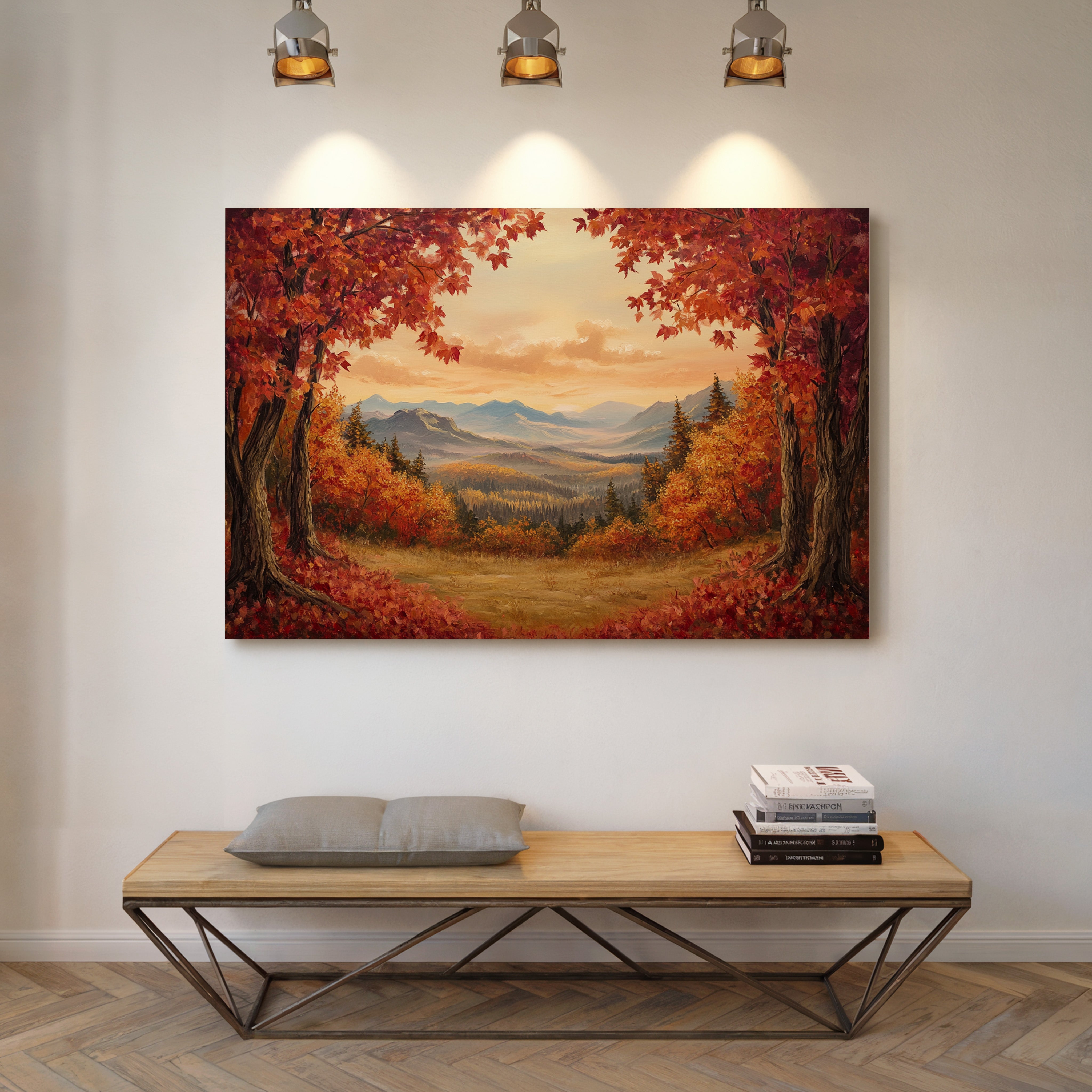 Autumn Maples Frame Mountain Gold