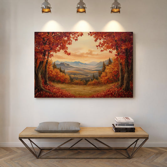 Autumn Maples Frame Mountain Gold