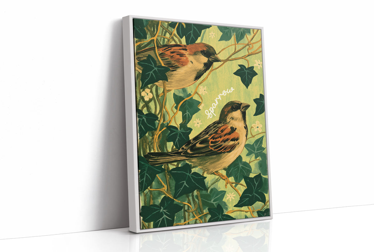 Sparrows in the Ivy Vines