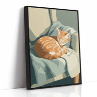 Ginger Kitten Curls In Gentle Arms