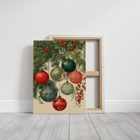 Vintage Glass Ornaments & Holly