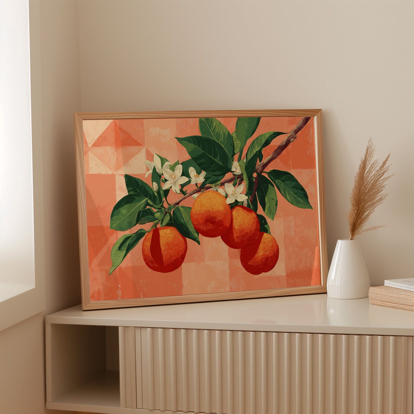 Citrus Blossoms Dance In Coral