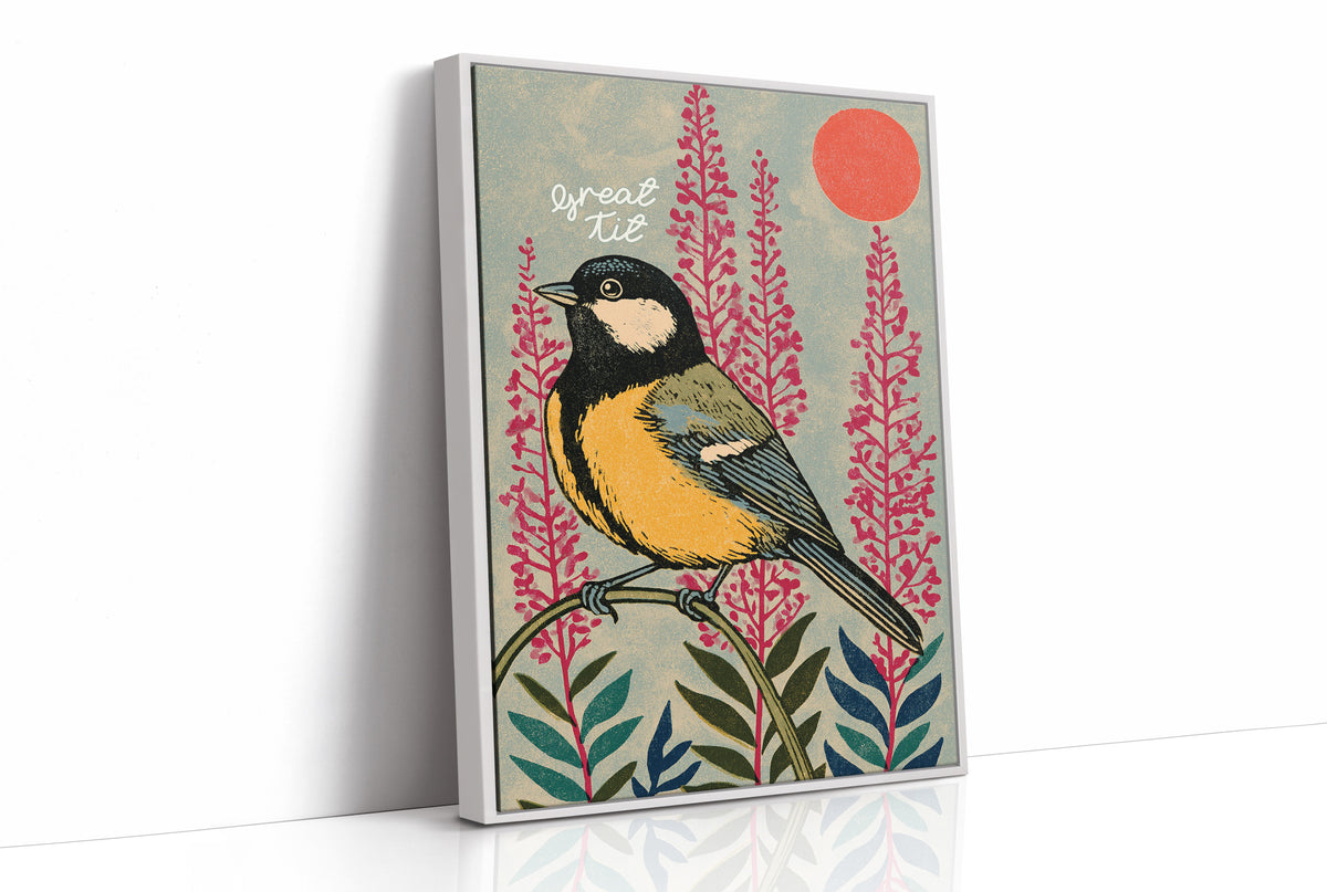 Great Tit and Rising Sun