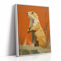 Prairie Dog Watches Autumn Unfold