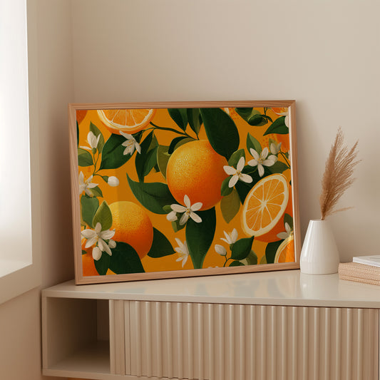 Citrus Blossoms Dance In Sunlight