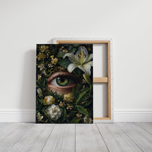 Gaze Beneath the Floral Veil