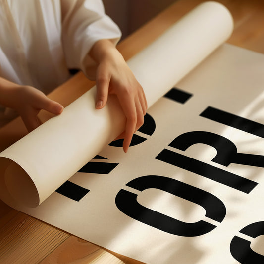 Notorious Bold Stencil Typography Print