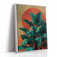 Banana Leaves at Sundown