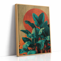 Banana Leaves at Sundown