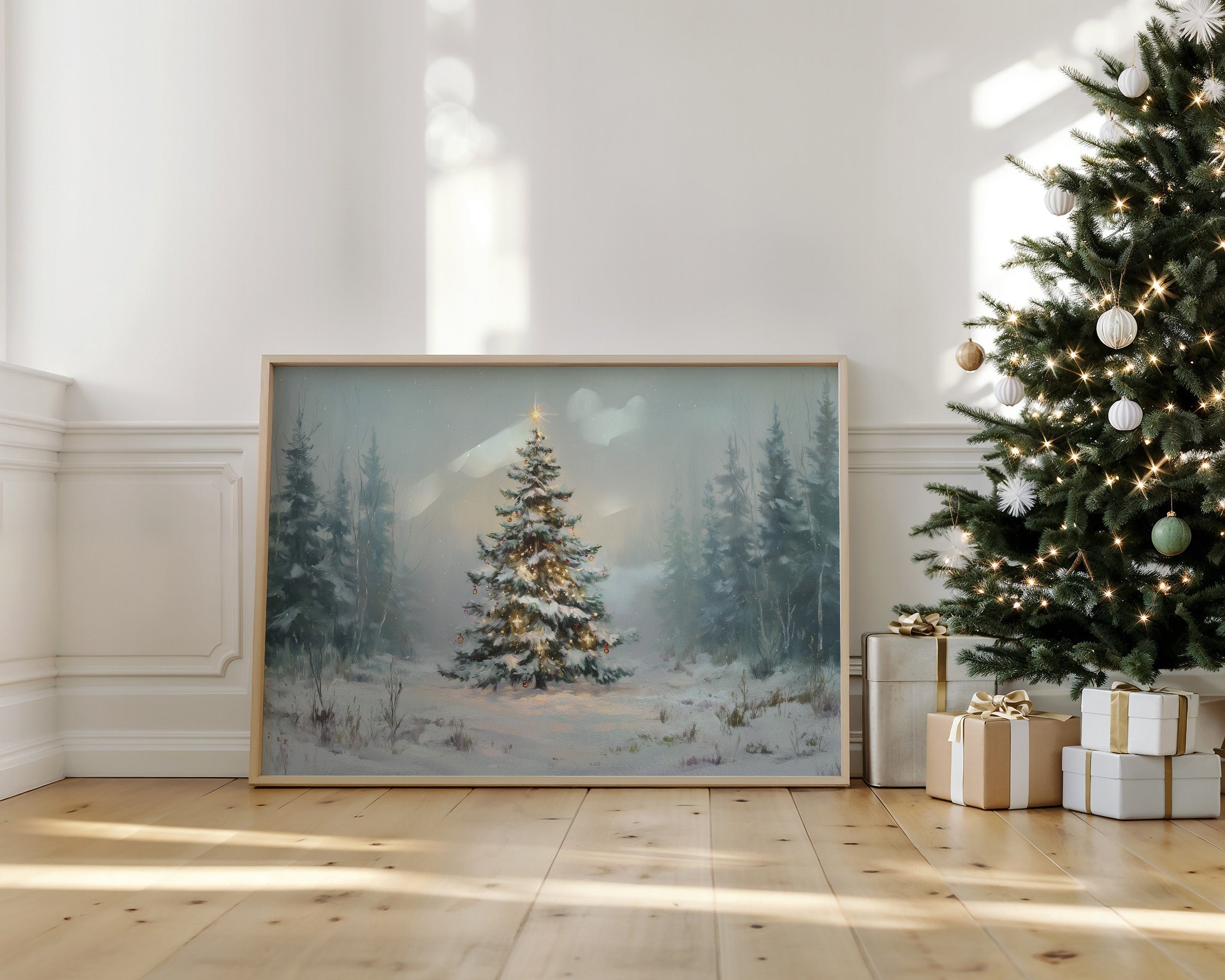 Snow Pine Glows With Winter Magic
