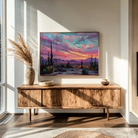 Saguaros Dance Under Painted Skies