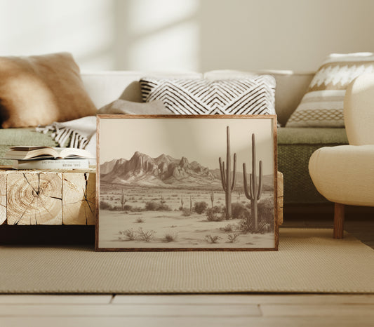 Cacti Stand Against Time's Canvas