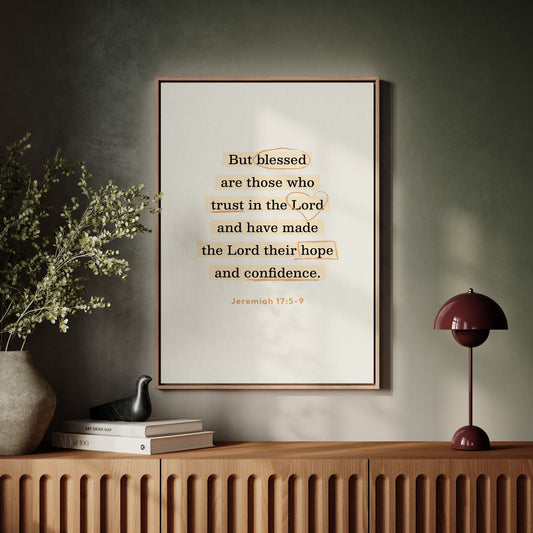 Blessed Trust Jeremiah 17 Scripture Art