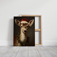 Fawn in a Santa Hat