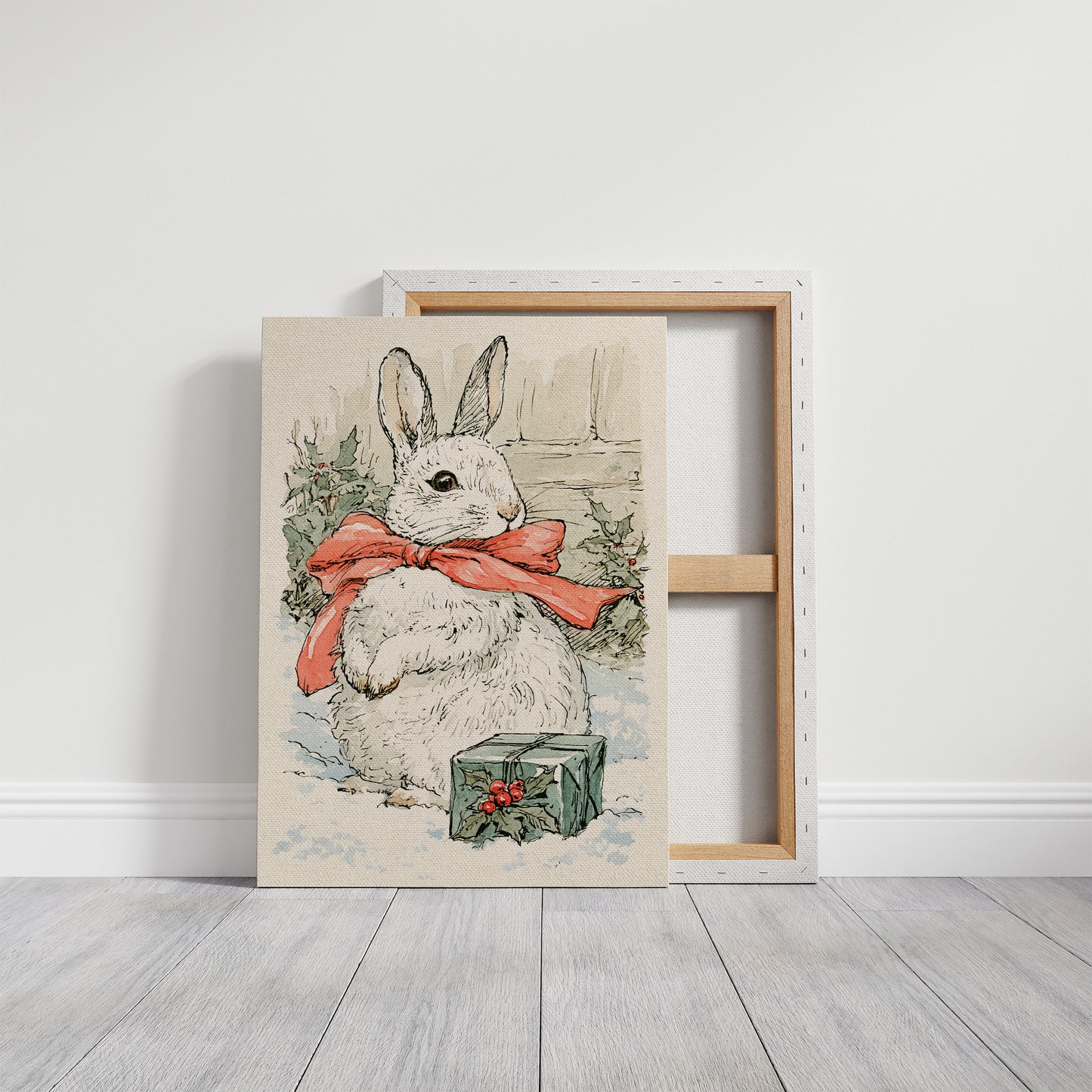 Storybook Bunny in a Red Bow