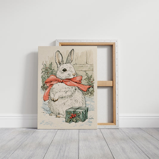 Storybook Bunny in a Red Bow