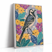 Pied Wagtail in Marigold Bloom