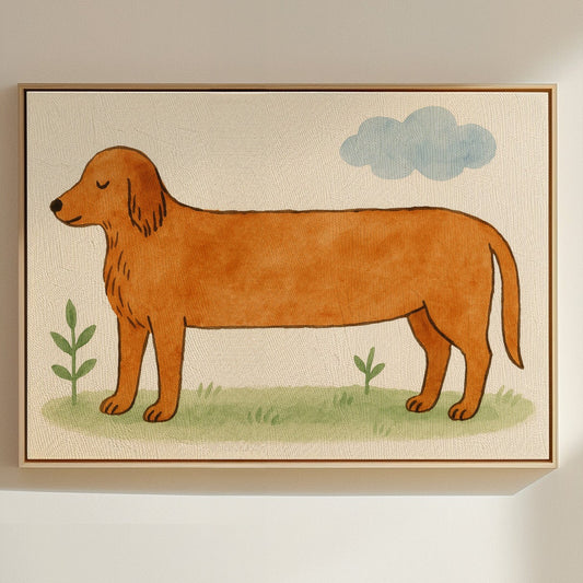Golden Retriever Under Blue Skies