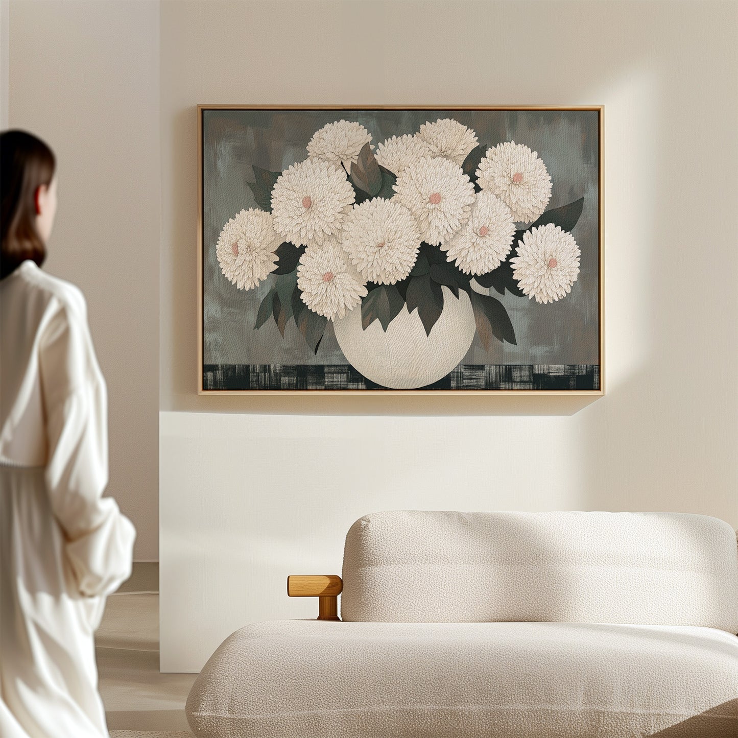 White Chrysanthemums Find Quiet Grace