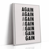 Again And Again Gain Typography