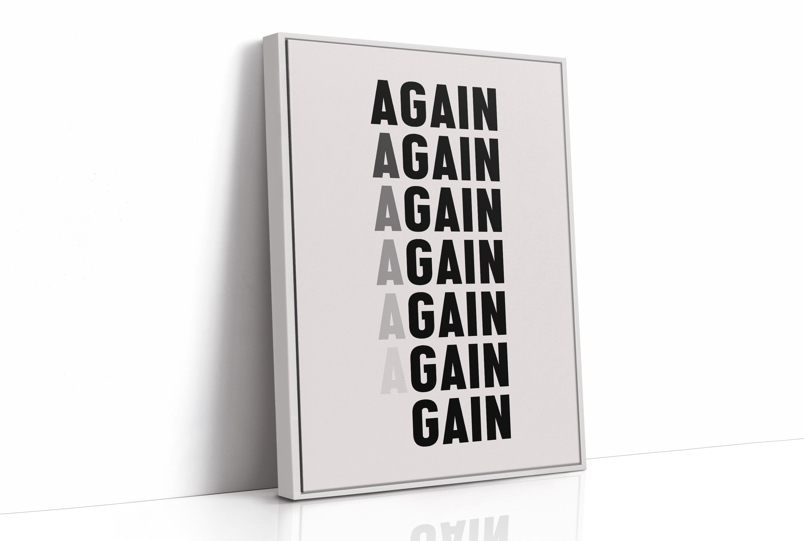 Again And Again Gain Typography